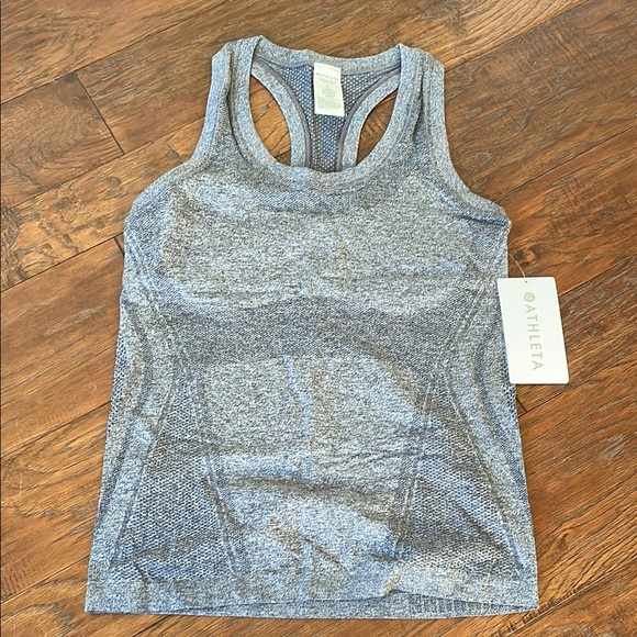 NWT Athleta Momentum Seamless Heather Tank in Charcoal Grey Heather, size XS, S - Picture 1 of 7
